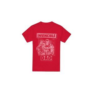 Iron Man Mens Invincible Dad Fathers Day T-Shirt / Red